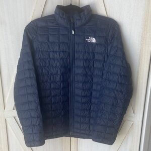 The North Face Boys Kids Navy Blue Thermoball Puffer Jacket Size L 14/16
